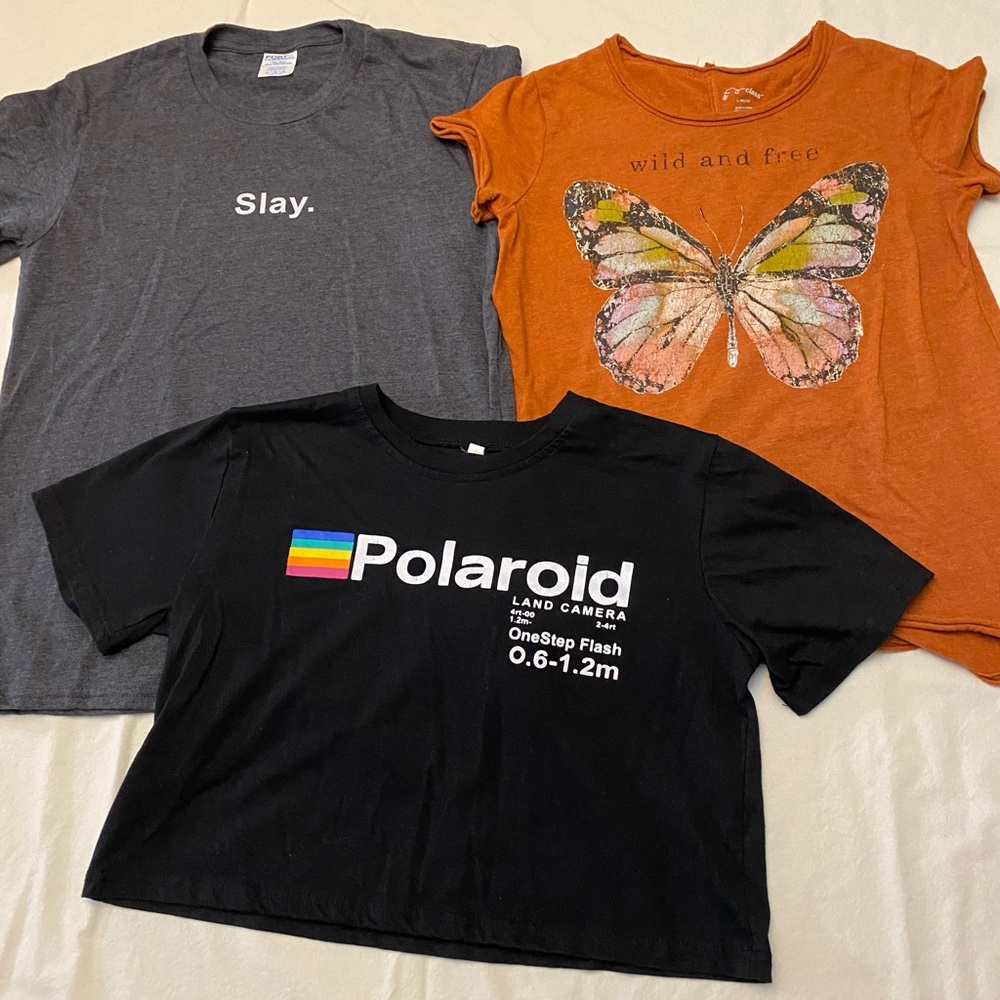 Girls size 11-12 (L) T-shirt bundle